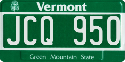 VT license plate JCQ950
