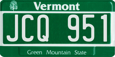 VT license plate JCQ951