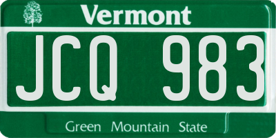 VT license plate JCQ983