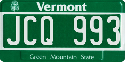VT license plate JCQ993