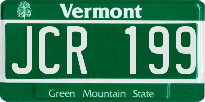 VT license plate JCR199