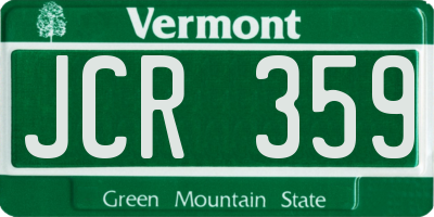 VT license plate JCR359