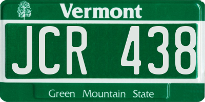 VT license plate JCR438