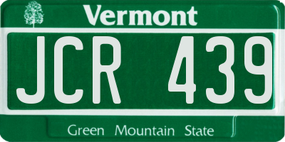 VT license plate JCR439