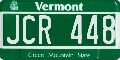 VT license plate JCR448