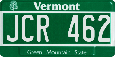 VT license plate JCR462
