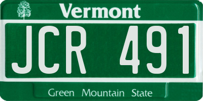 VT license plate JCR491