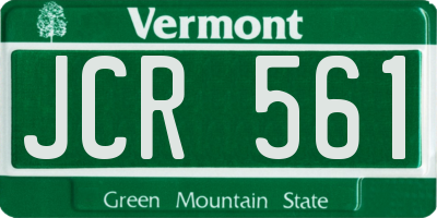 VT license plate JCR561