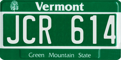 VT license plate JCR614