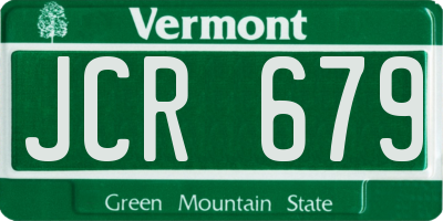 VT license plate JCR679