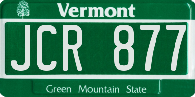 VT license plate JCR877
