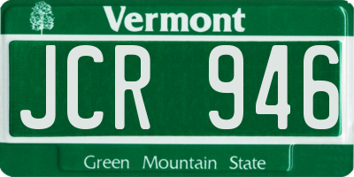 VT license plate JCR946
