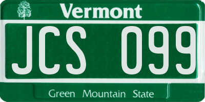 VT license plate JCS099