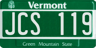 VT license plate JCS119