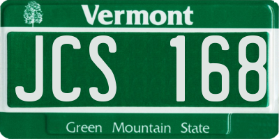 VT license plate JCS168
