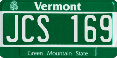 VT license plate JCS169