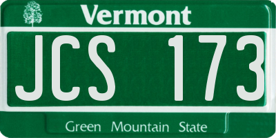 VT license plate JCS173