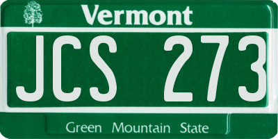 VT license plate JCS273