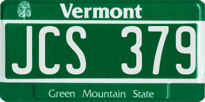 VT license plate JCS379
