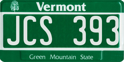 VT license plate JCS393