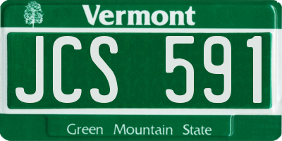 VT license plate JCS591