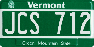 VT license plate JCS712