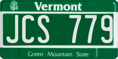VT license plate JCS779