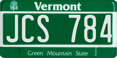 VT license plate JCS784