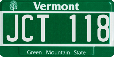 VT license plate JCT118