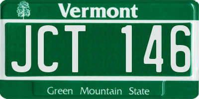 VT license plate JCT146