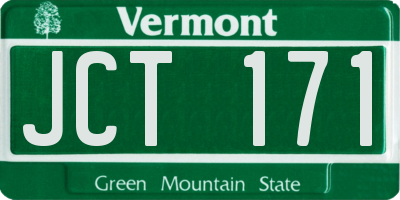 VT license plate JCT171