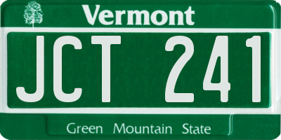 VT license plate JCT241