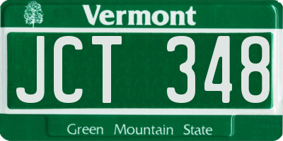 VT license plate JCT348