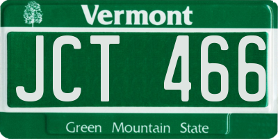 VT license plate JCT466