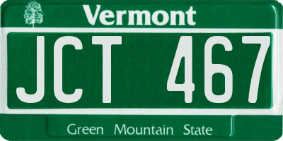 VT license plate JCT467