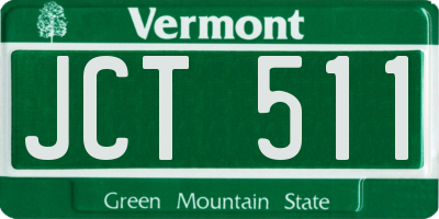 VT license plate JCT511