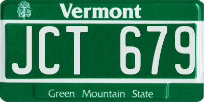 VT license plate JCT679