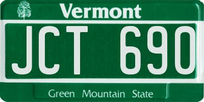 VT license plate JCT690