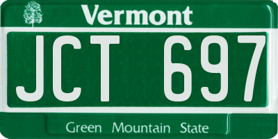 VT license plate JCT697