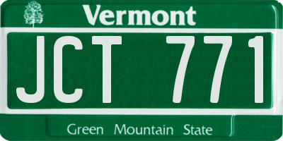 VT license plate JCT771