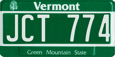 VT license plate JCT774