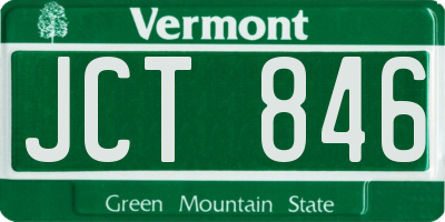 VT license plate JCT846