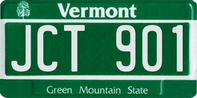 VT license plate JCT901