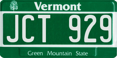 VT license plate JCT929