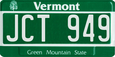 VT license plate JCT949