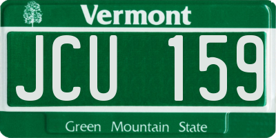 VT license plate JCU159