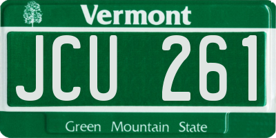 VT license plate JCU261