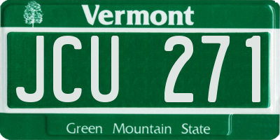 VT license plate JCU271