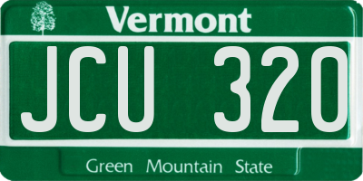 VT license plate JCU320