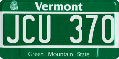 VT license plate JCU370